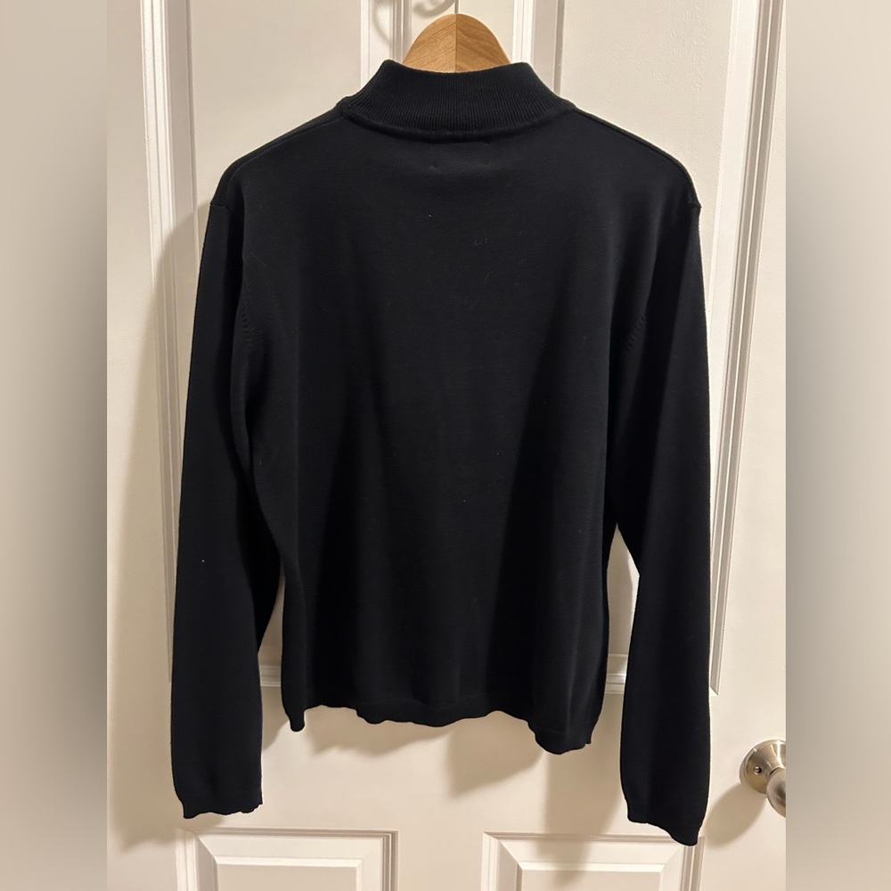 Pendleton 100% Cotton Turtle Neck Black Sweater S… - image 7